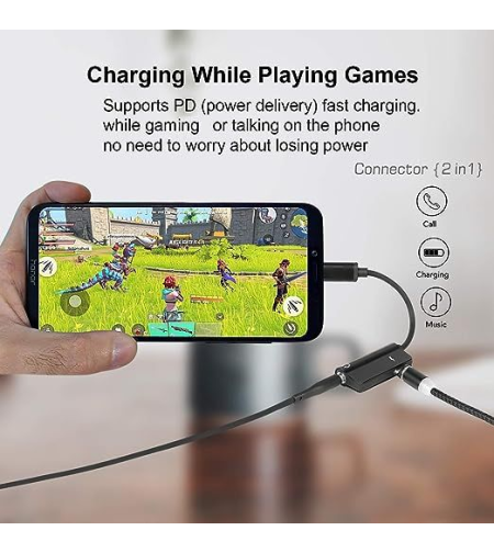 Lightning адаптер към Lightning и жак 3.5мм - CL-121 - AWEI - 888087