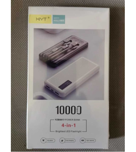 Външна батерия - 0817 - 4в1 - 10.000mAh - 188171 - Черна