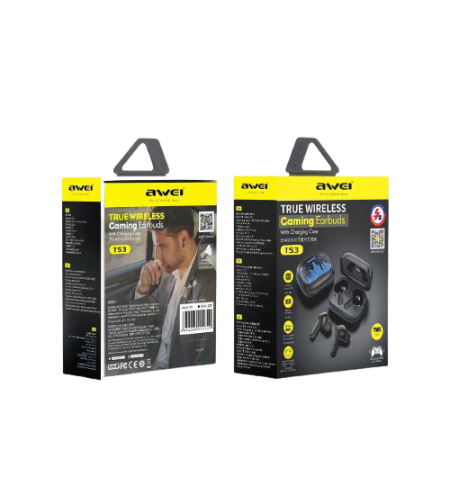 Безжични слушалки с калъф за зареждане - Bluetooth - T53 - AWEI - 888780
