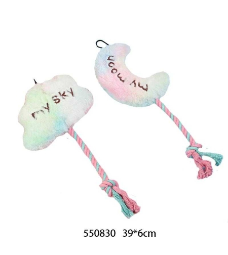 Плюшена играчка за кучета с въже – 39x6см – 550830