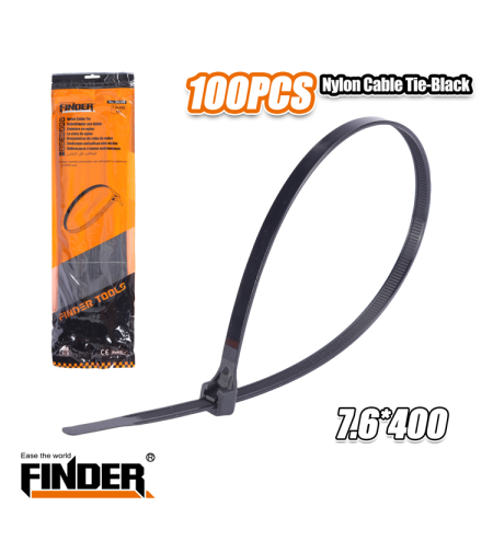 Комплект връзки за кабели - Tie wraps - 7.6*400mm - 100pcs - Finder - 194308