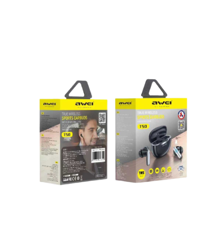 Безжични слушалки с калъф за зареждане - Bluetooth  - T50 - AWEI - 888667