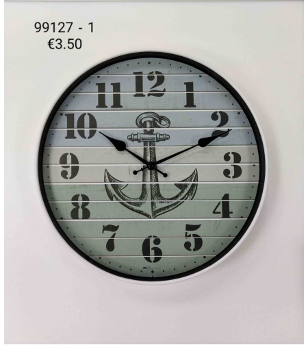 Стенен часовник - 35cm - 99127-1-Бял
