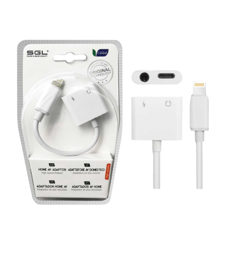 Адаптер за iOs 2в1 - жак порт и зареждане - T57 - 096087