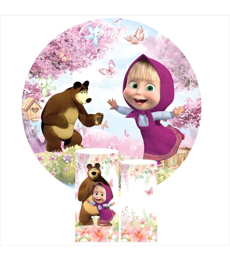 Фон винил Маша и Мечокът