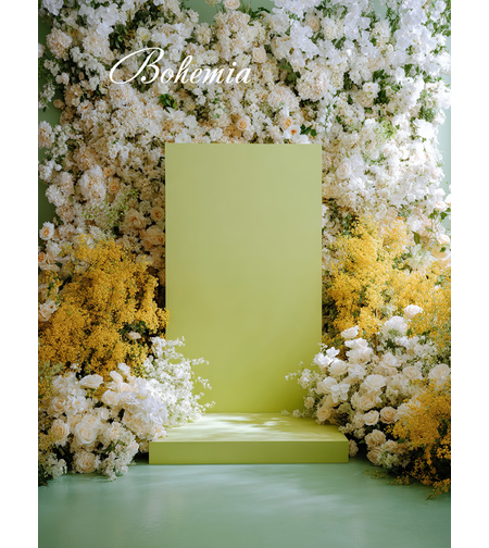 Пролетен фотографски фон с цветя 91