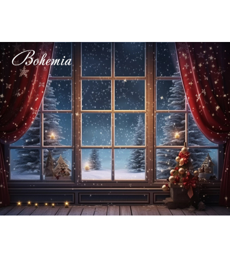 Коледен фон - Фонове с прозорци 05