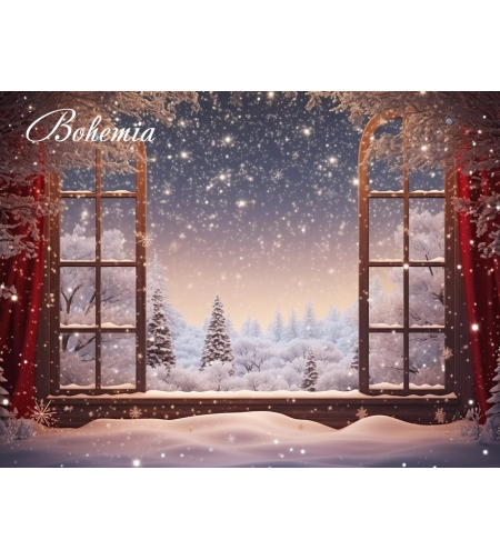 Коледен фон - Фонове с прозорци 04