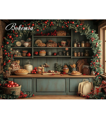 Коледен фон - кухня 02