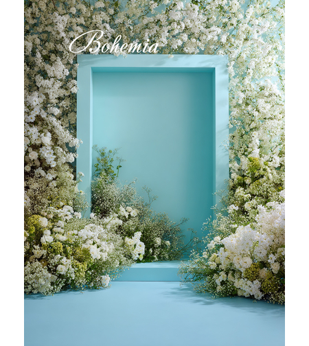 Пролетен фотографски фон с цветя 120