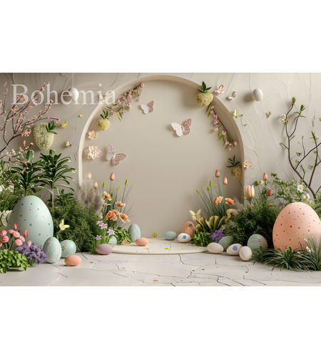 Пролетен Великденски фотографски фон 08