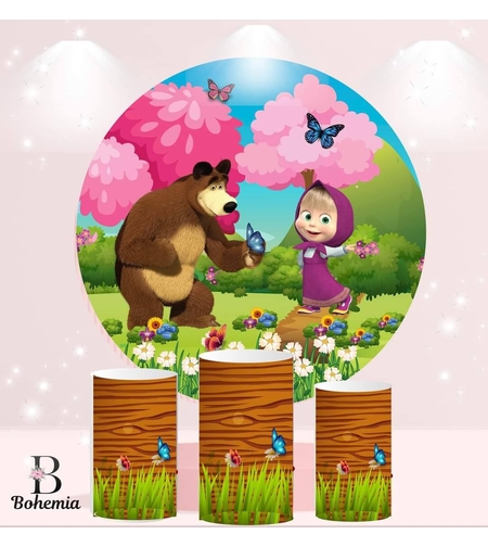 Фон винил Маша и Мечокът