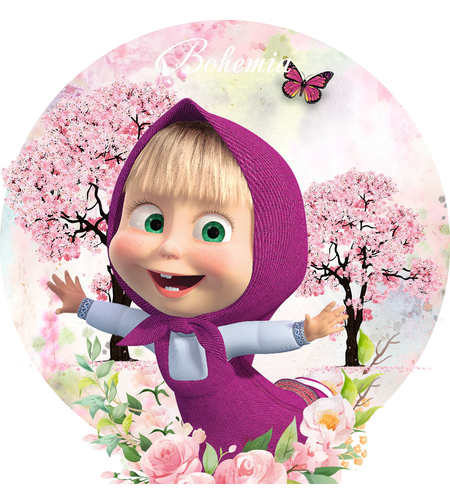 Фон винил Маша и Мечокът