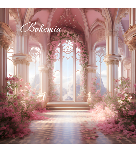 Пролетен фотографски фон с цветя 05