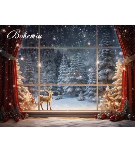 Коледен фон - Фонове с прозорци 02