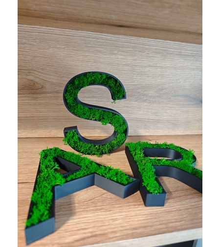 Персонализирани 3D букви с естествен мъх
