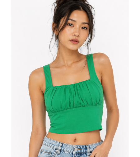 ASOS DESIGN топ с набран детайл • L