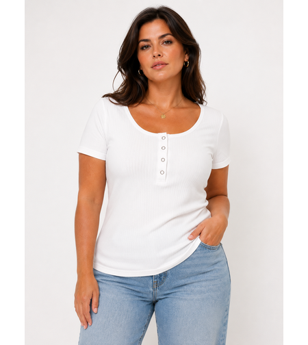 PIECES тениска Bright White • XL
