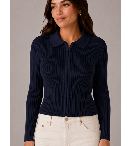 AÉROPOSTALE Polo Zip блуза • XL