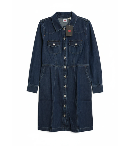 Levi’s тъмносиня дънкова рокля-риза Standard Fit - M
