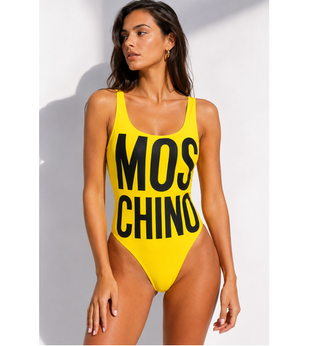MOSCHINO Жълт цял бански • 75 / М