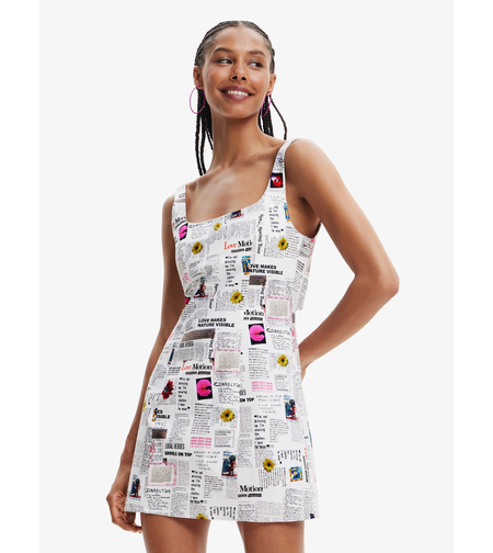 Desigual Рокля с принт Breaking News • XL
