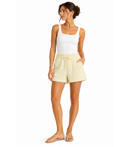 Mango Памучни къси панталони • S