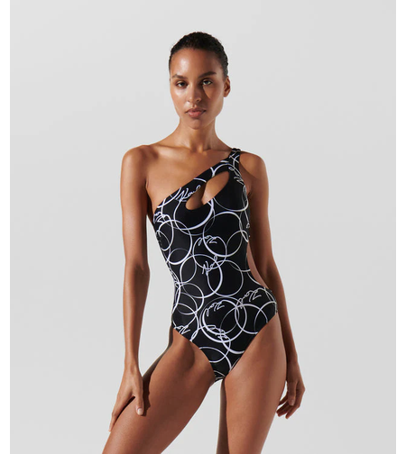 Karl Lagerfeld Karl Circle Cut-Out Swimsuit -цял бански • S