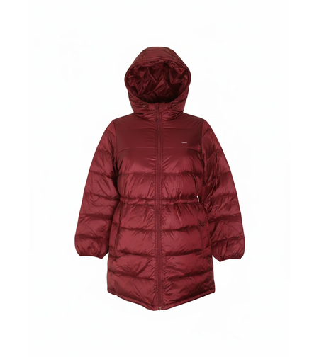 Levi’s Shiny Burgundy Puffer Jacket • XS