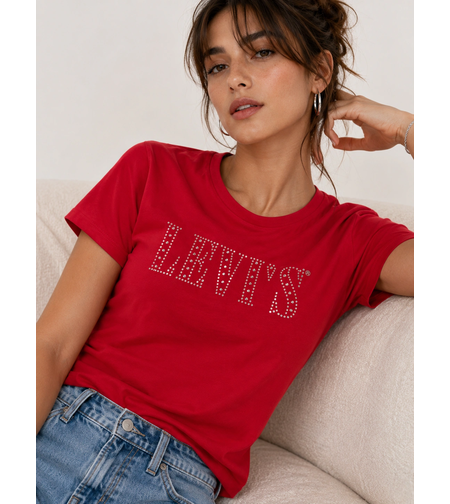 Levi’s Rhinestone Logo Tee • XS