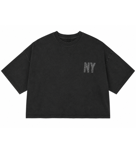 ONLY Тениска с кристали NY • S Oversized
