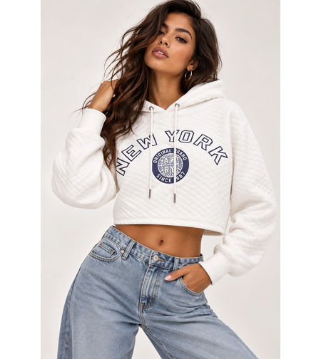 AÉROPOSTALE Cropped суичър • L