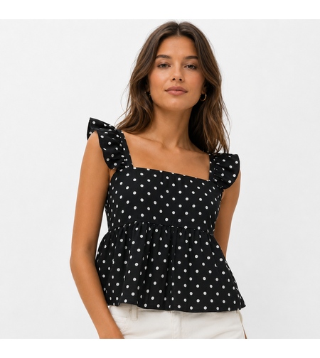 Vero Moda Топ SOPHIE с пеплум силует • M