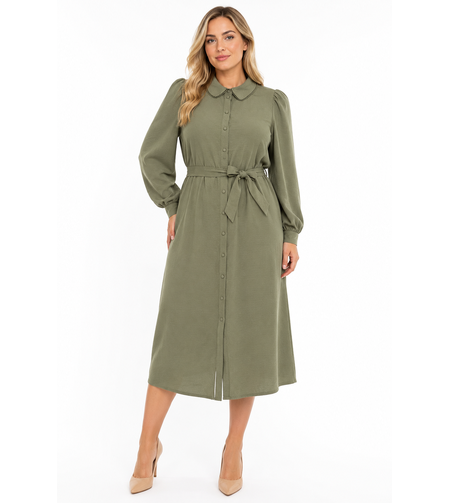 Vero Moda риза рокля с колан • L
