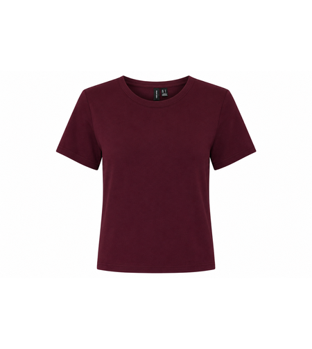 Vero Moda Базова тениска в бордо • M