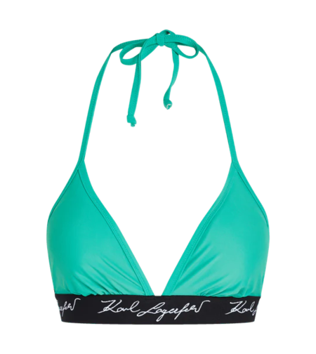 Karl Lagerfeld Signature Triangle Swim Top • M