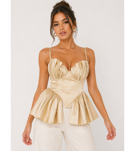 ASOS LUXE сатенен топ • EU 32/XS