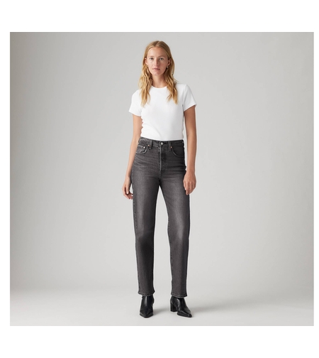 Levi’s Ribcage Straight Ankle дънки • Black Worn In • W25/L29