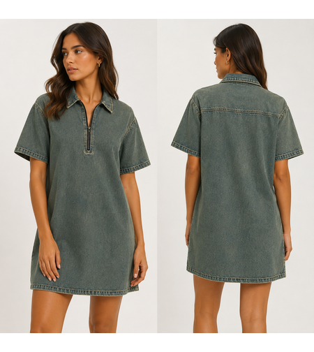 PIECES Дънкова рокля • M Oversized