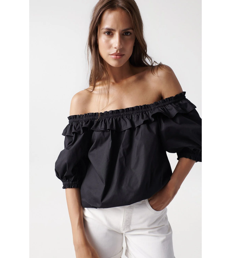Salsa Jeans Черна риза • L