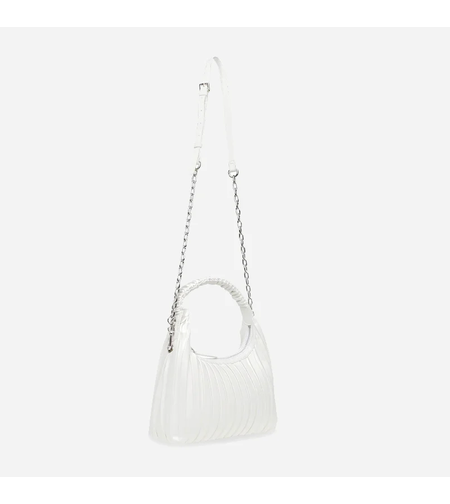Steve Madden Bgeneve White Chain Bag