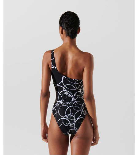 Karl Lagerfeld Karl Circle Cut-Out Swimsuit • S