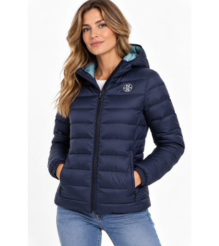 North Sails FLAM дамско ватирано яке с качулка – тъмносиньо • S