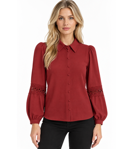 Vero Moda Malva дантелена риза • M