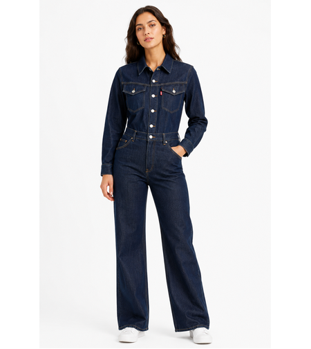 Levi’s Dark Denim Jumpsuit • S