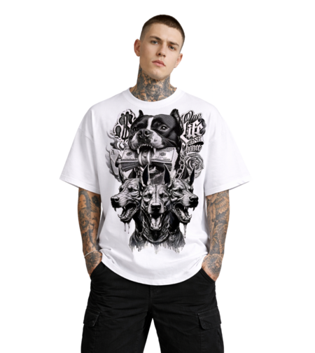 бяла или черна Oversized - Кучета