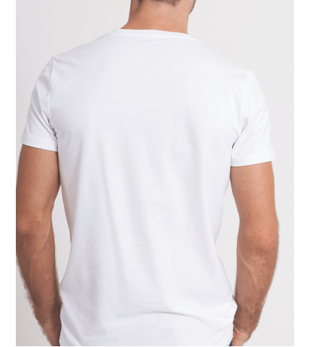 бяла тениска с надпис „СУПЕР АНТОН“, изглед отпред.