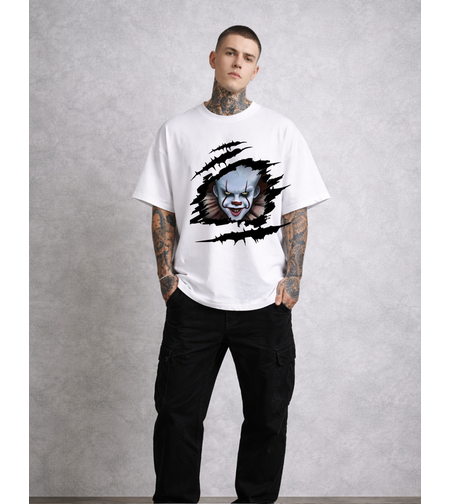 Oversized - Тениска с артистичен детайл