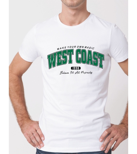 Унисекс тениска West Coast – модерна и удобна тениска за мъже и жени.