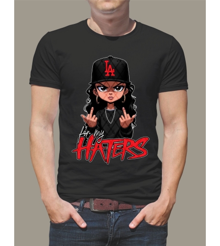 Бяла тениска For My Haters за мъже и жени – комфортна и стилна.